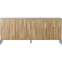 WOOOD New Gravure Dressoir 200 cm Eiken Blanke Lak [FSC]